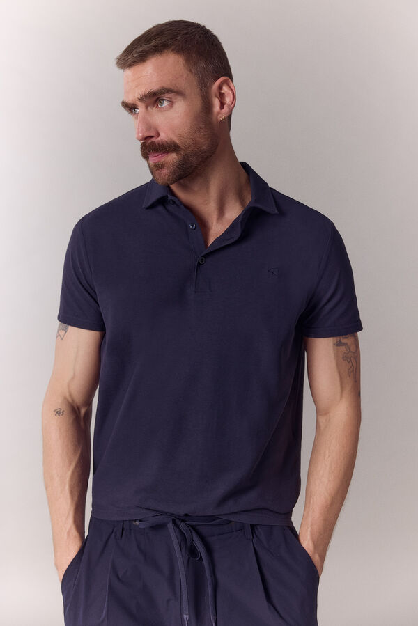 OOTO Polo refinado Azul marino