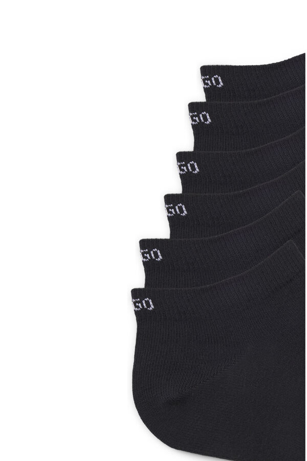 HUGO Pack 6 calcetines Negro