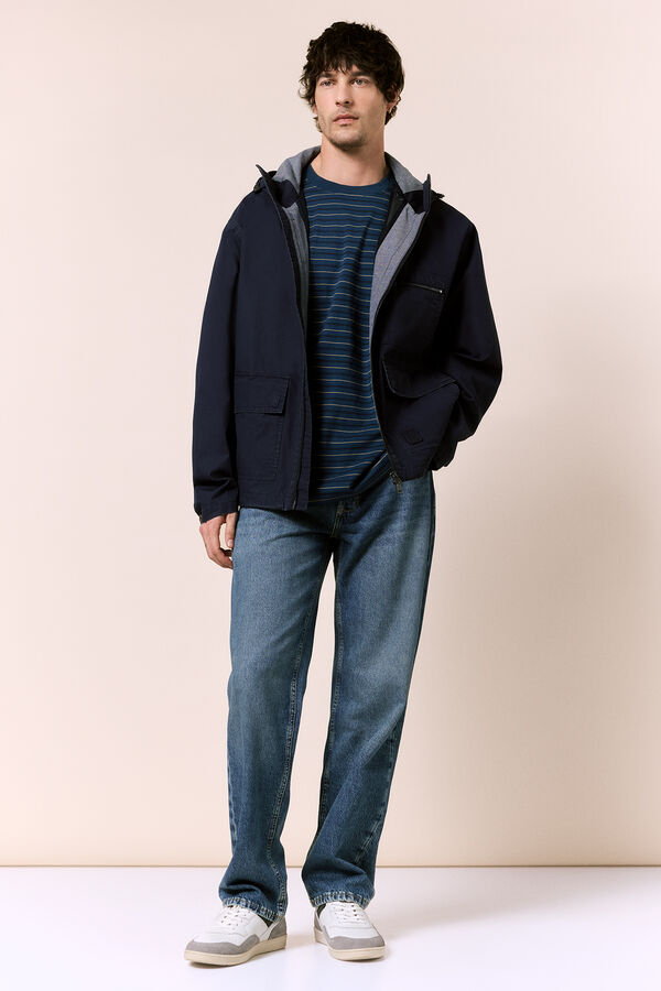 OOTO Parka corta con capucha Azul oscuro
