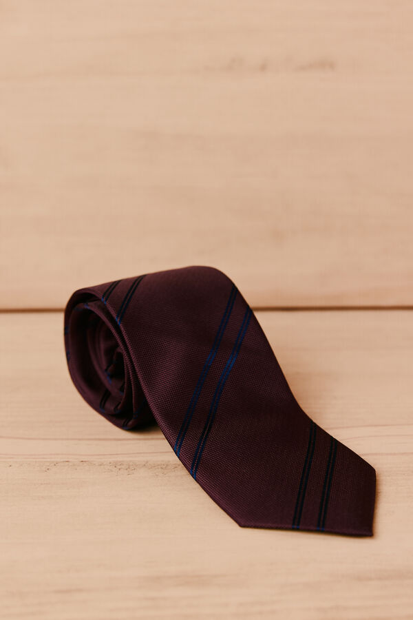 OOTO Corbata rayas Vino