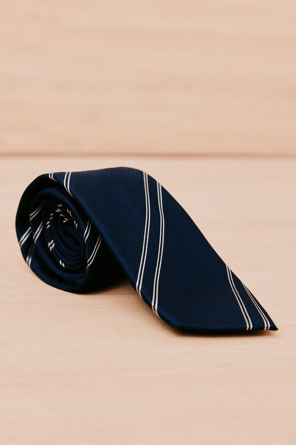 OOTO Corbata rayas Azul marino