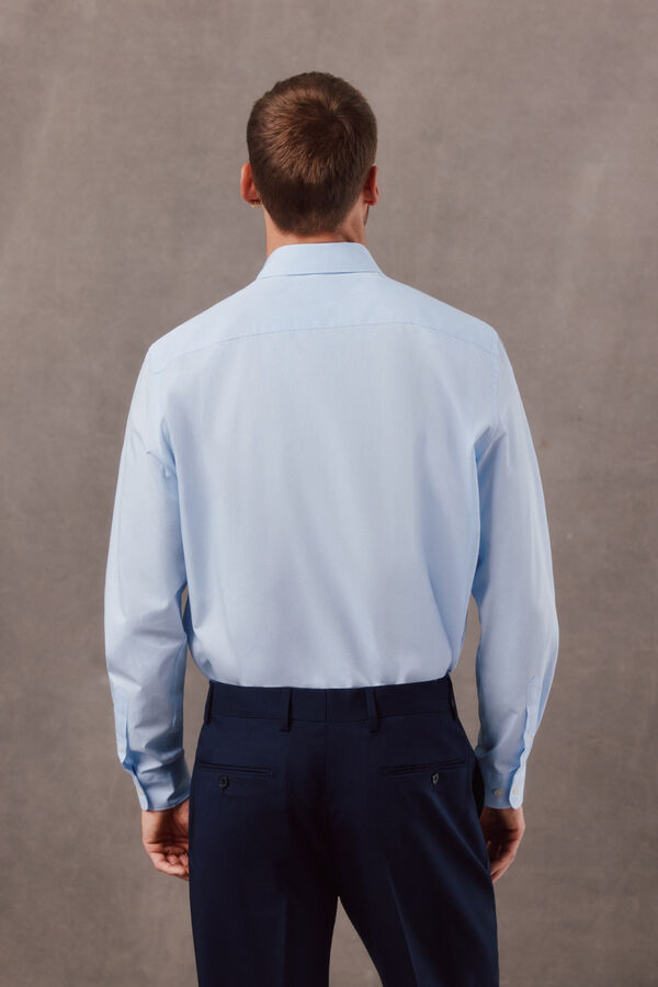 OOTO Camisa cuadros F&aacute;cil Plancha Azul oscuro