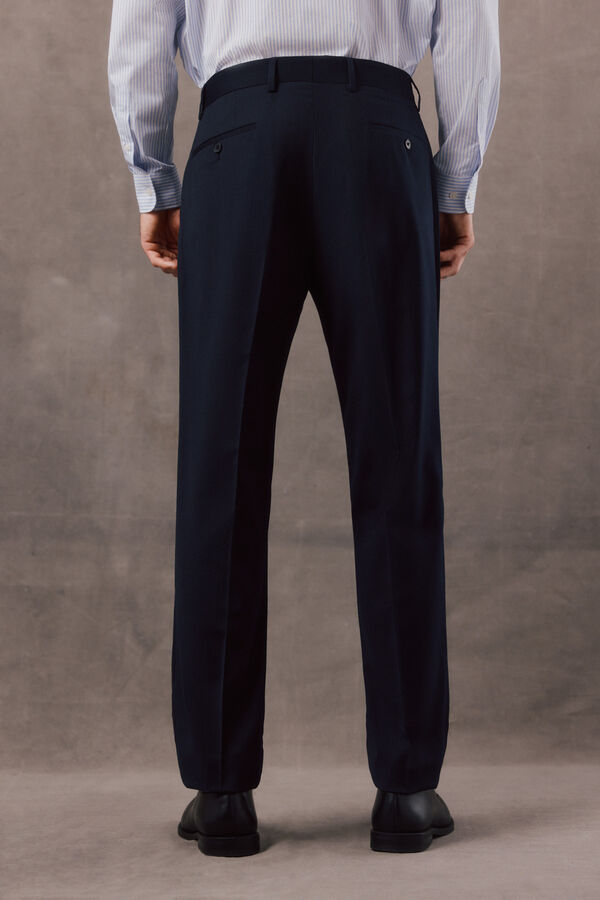 OOTO Pantal&oacute;n traje espiga navy Azul marino