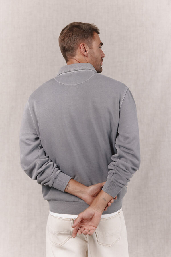OOTO Sudadera cuello cremallera Gris