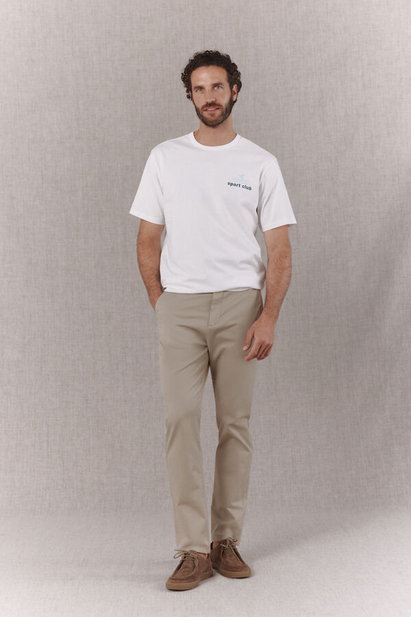 OOTO Camiseta gr&aacute;fica lavada Blanco