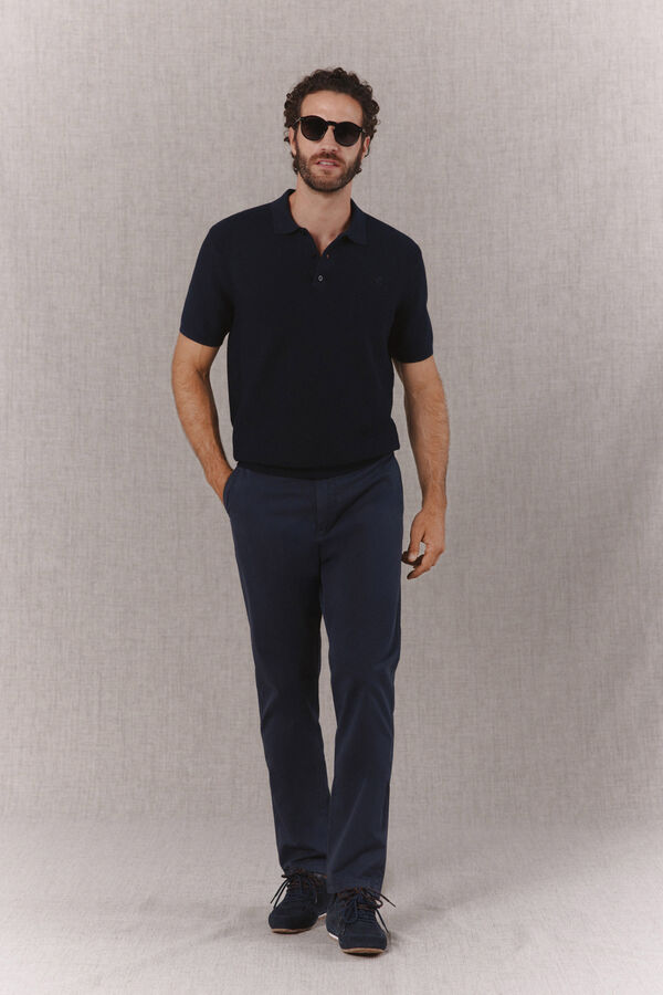 OOTO Chino b&aacute;sico slim Azul marino
