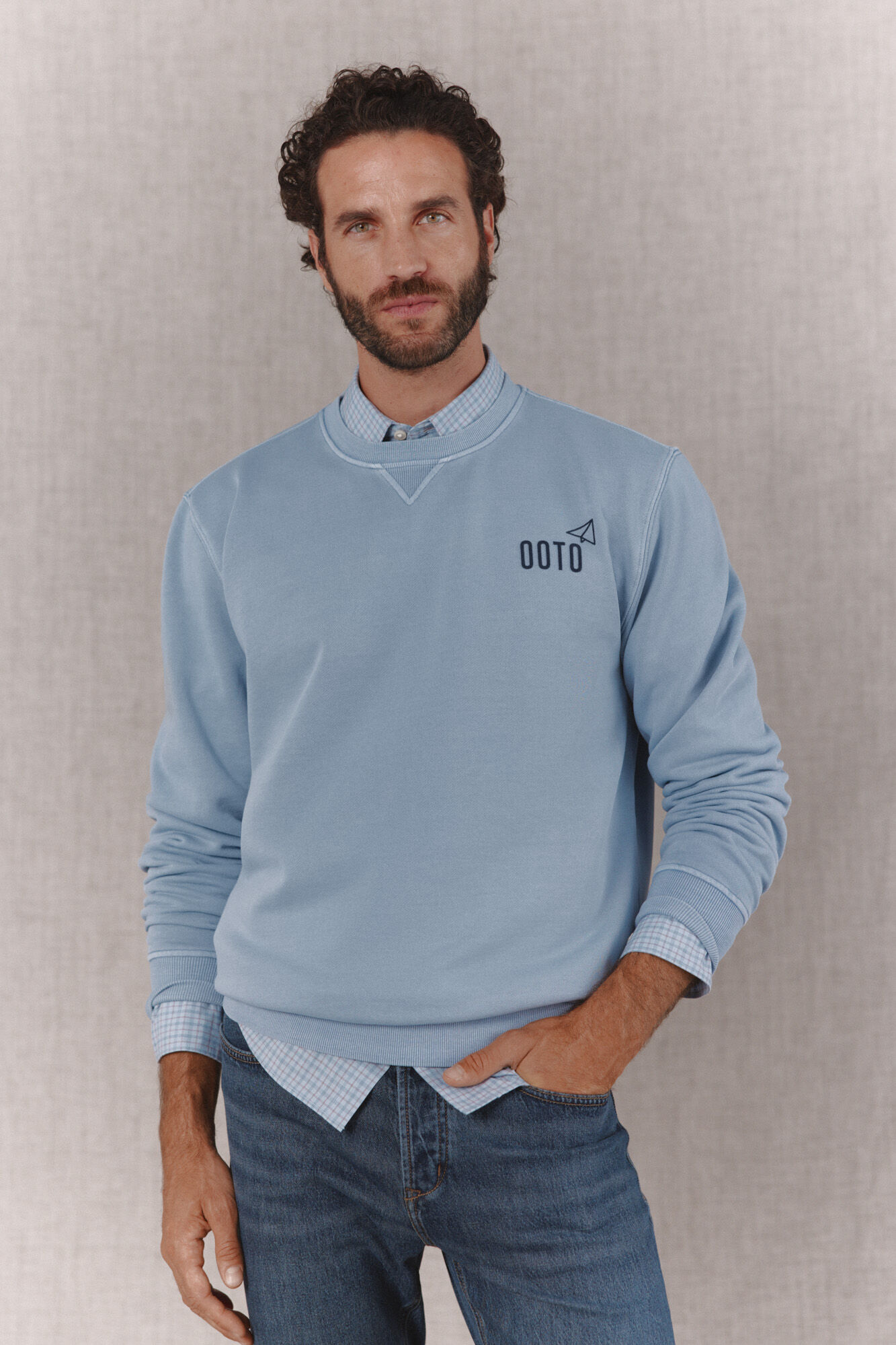 OOTO Sudadera b&aacute;sica Azul