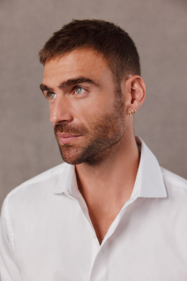 OOTO Camisa twill liso F&aacute;cil Plancha Blanco
