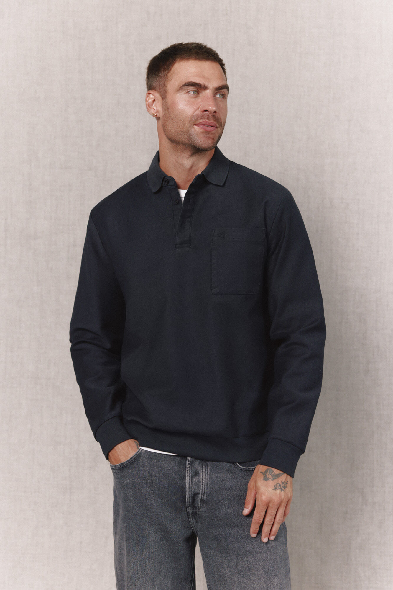 OOTO Sudadera cuello polo
