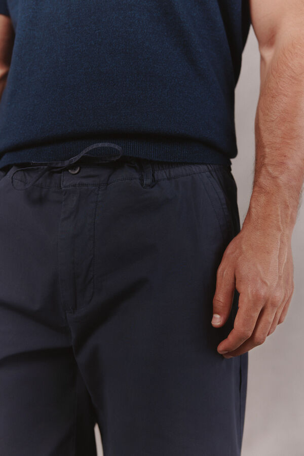 OOTO Chino ligero popel&iacute;n regular Gris oscuro