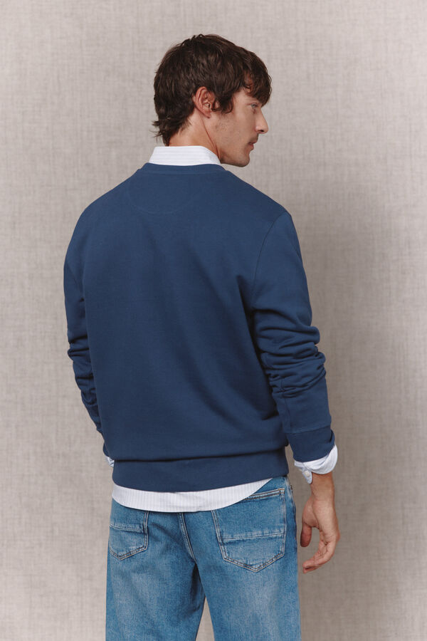 OOTO Sudadera cuello caja Azul