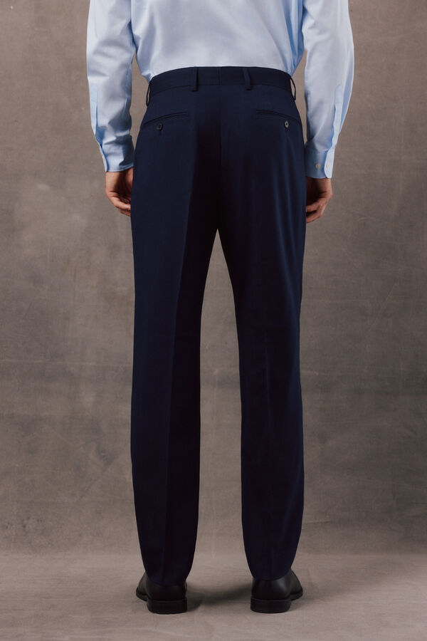 OOTO Pantal&oacute;n traje panama navy Azul marino