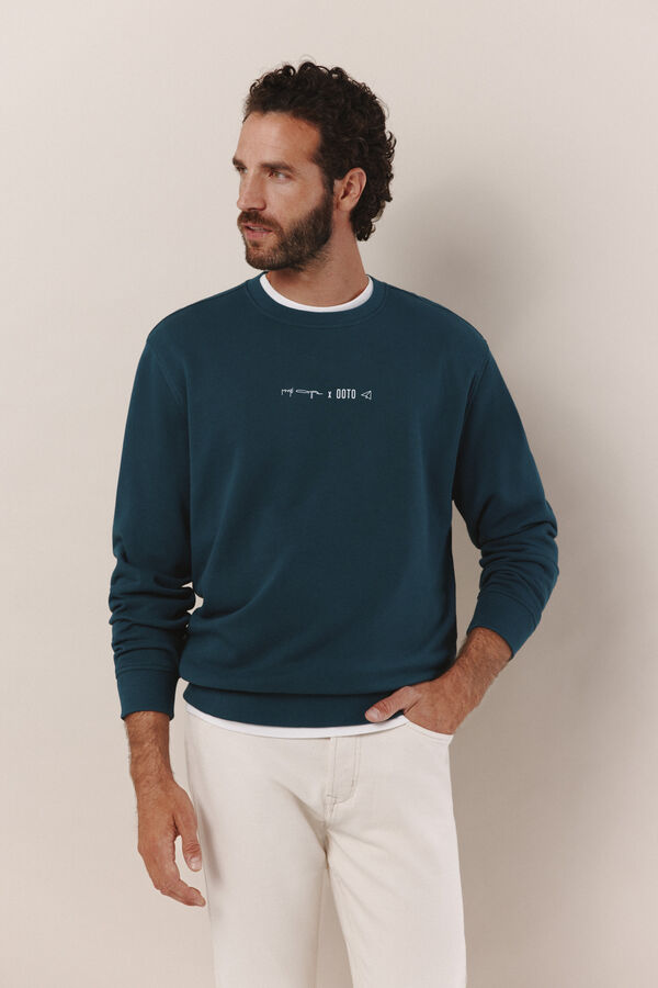 OOTO Sudadera Manu Campa x OOTO cuello caja Azul