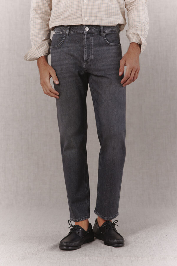 OOTO Pantal&oacute;n vaquero straight fit Gris