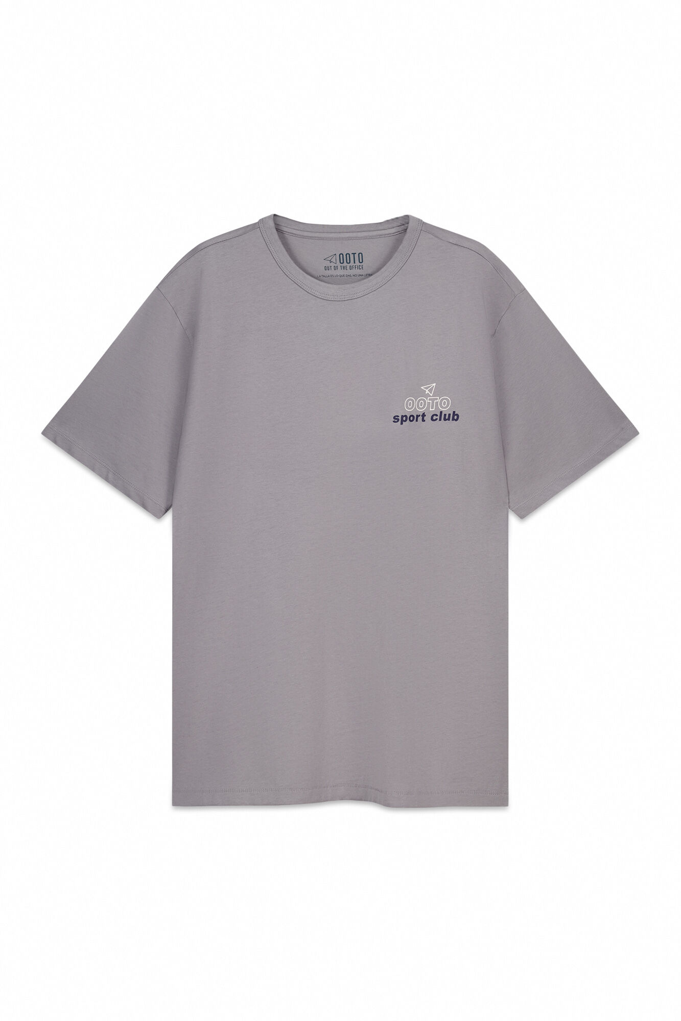 OOTO Camiseta gr&aacute;fica lavada Gris