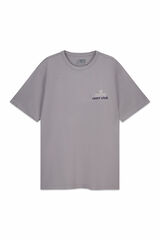OOTO Camiseta gr&aacute;fica lavada Gris