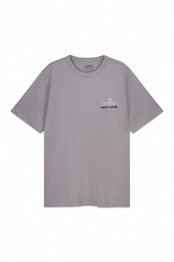 OOTO Camiseta gr&aacute;fica lavada Gris