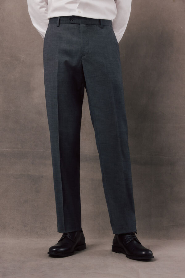 OOTO Pantal&oacute;n traje serreta gris Gris oscuro