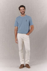 OOTO Pantal&oacute;n vaquero 5 bolsillos slim fit Marfil