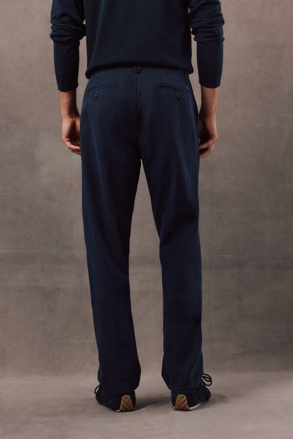 OOTO Pantal&oacute;n traje coordinado twill Azul marino