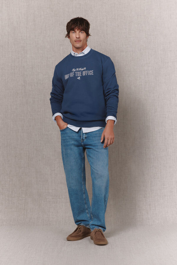 OOTO Sudadera cuello caja Azul