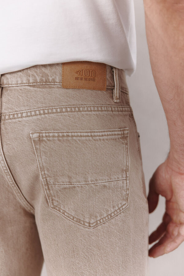 OOTO Pantal&oacute;n vaquero straight fit Beige