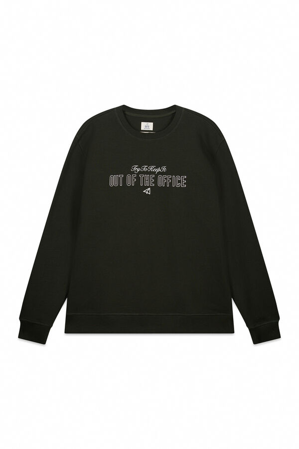 OOTO Sudadera cuello caja Kaki