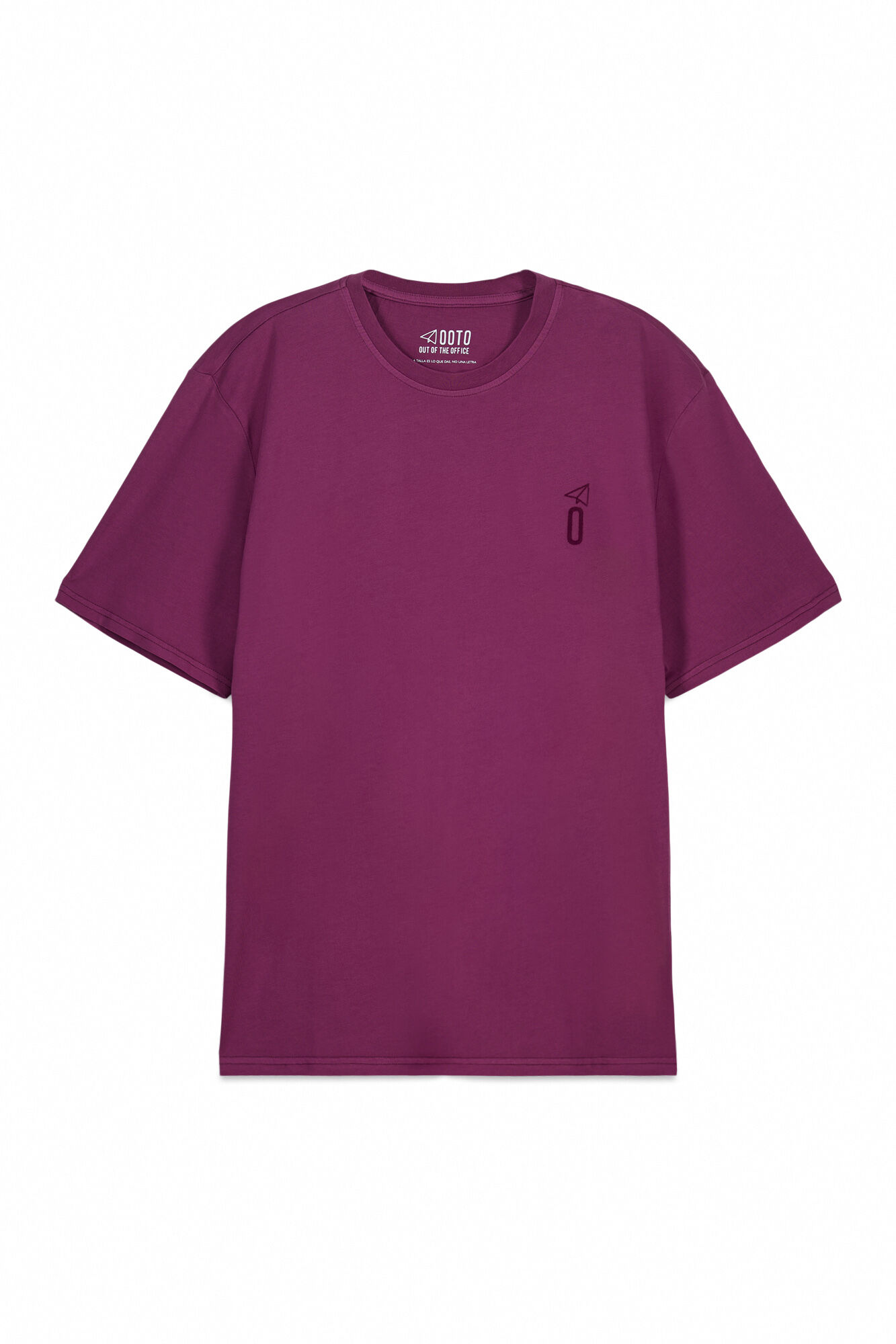 OOTO Camiseta b&aacute;sica lavada con estampado Rosa