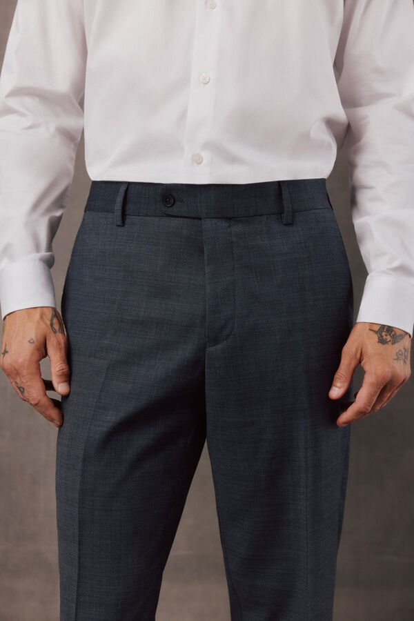 OOTO Pantal&oacute;n traje serreta gris Gris oscuro