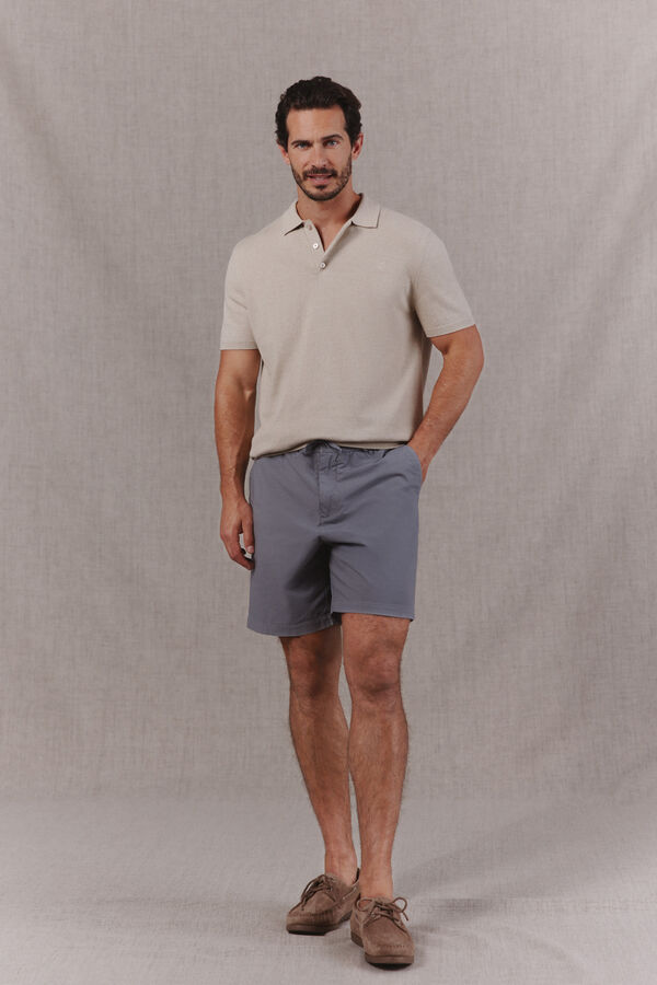 OOTO Jersey polo manga corta torzal Beige