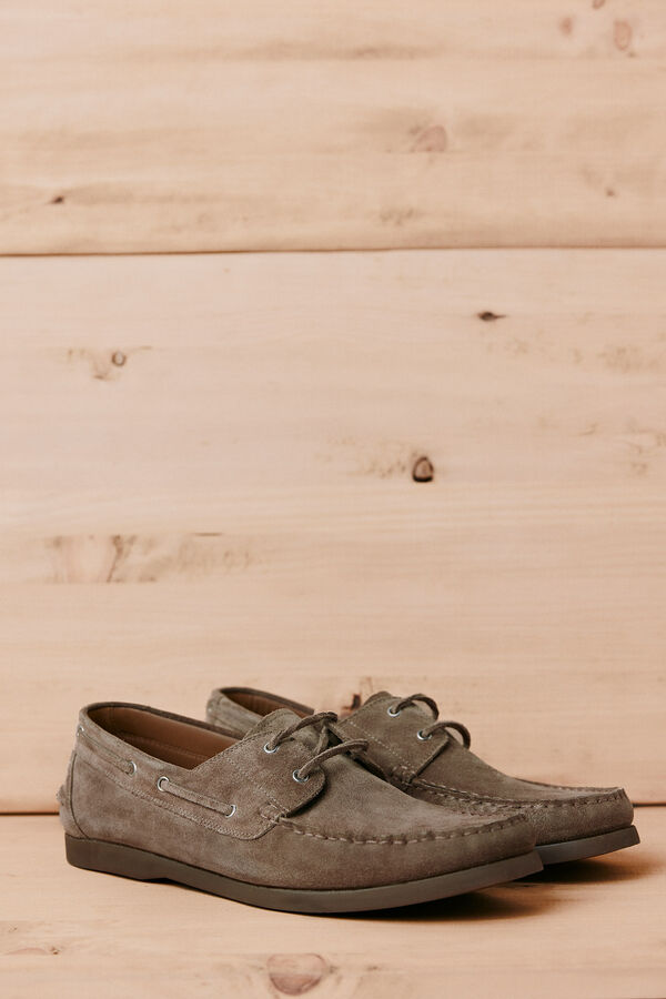 OOTO Zapato n&aacute;utico serraje Beige