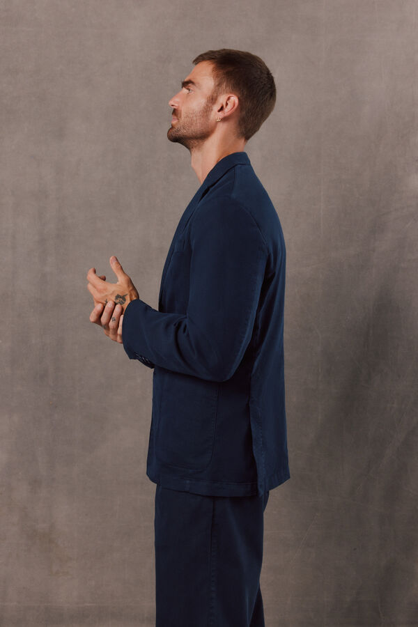 OOTO Americana traje coordinado twill Azul marino