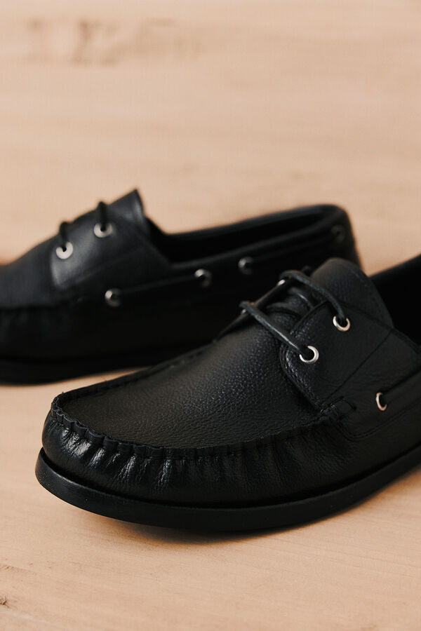 OOTO Zapato n&aacute;utico piel Negro