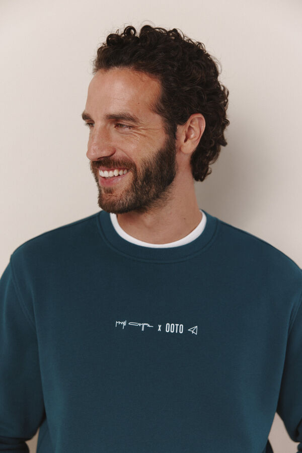 OOTO Sudadera Manu Campa x OOTO cuello caja Azul