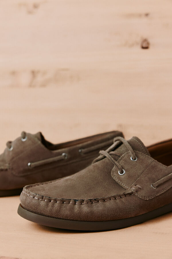 OOTO Zapato n&aacute;utico serraje Beige