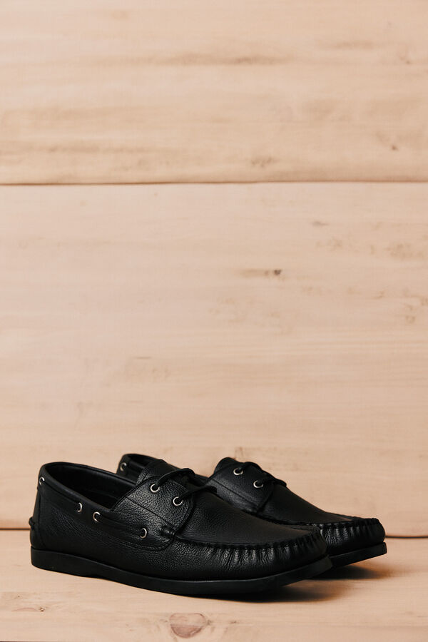 OOTO Zapato n&aacute;utico piel Negro