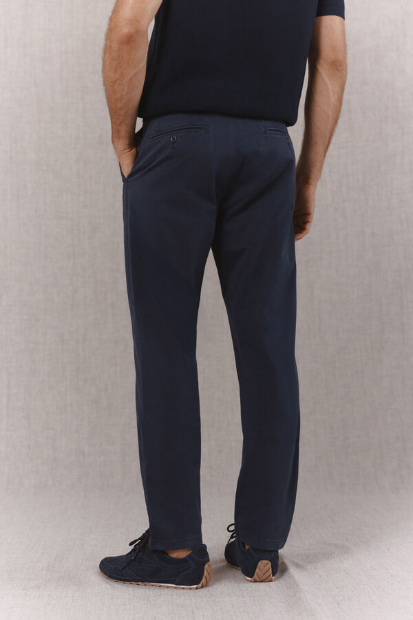 OOTO Chino b&aacute;sico slim Azul marino