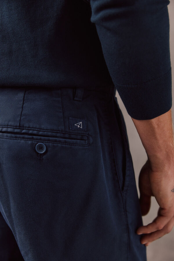 OOTO Pantal&oacute;n traje coordinado twill Azul marino