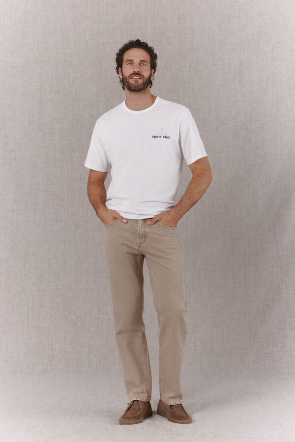 OOTO Pantal&oacute;n vaquero straight fit Beige