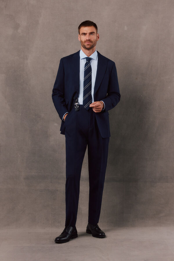 OOTO Americana traje panama navy Azul marino