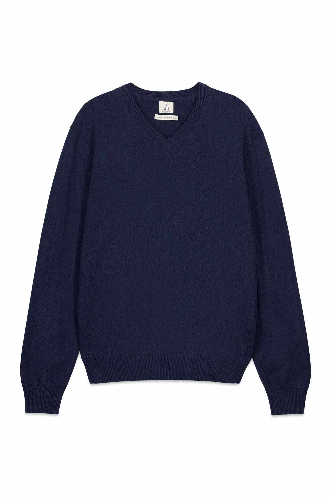 OOTO Jersey algod&oacute;n b&aacute;sico cuello pico