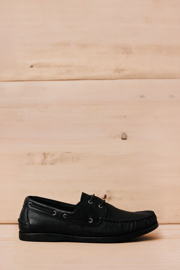 OOTO Zapato n&aacute;utico piel Negro