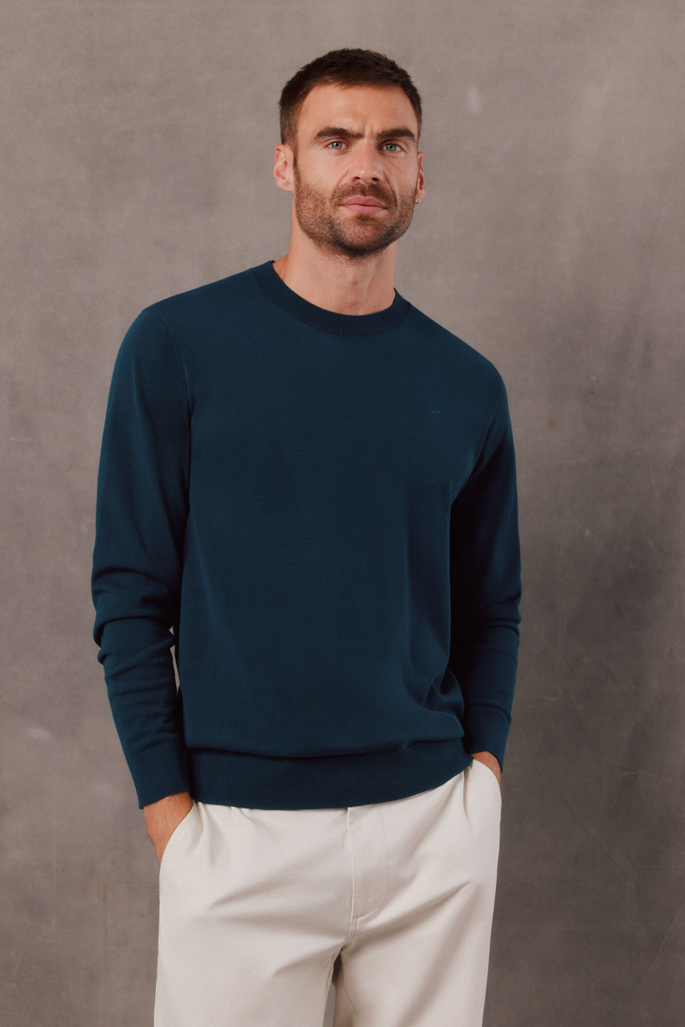 OOTO Jersey algod&oacute;n mercerizado cuello caja