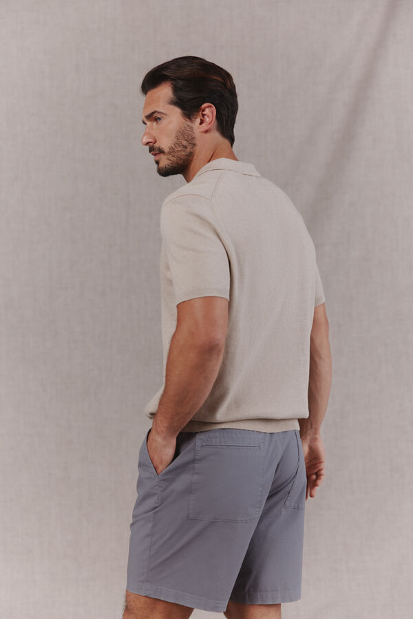 OOTO Jersey polo manga corta torzal Beige