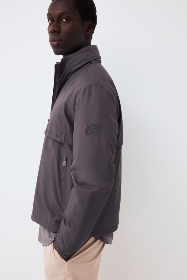 Pedro del Hierro Cazadora vistas cremalleras Gris