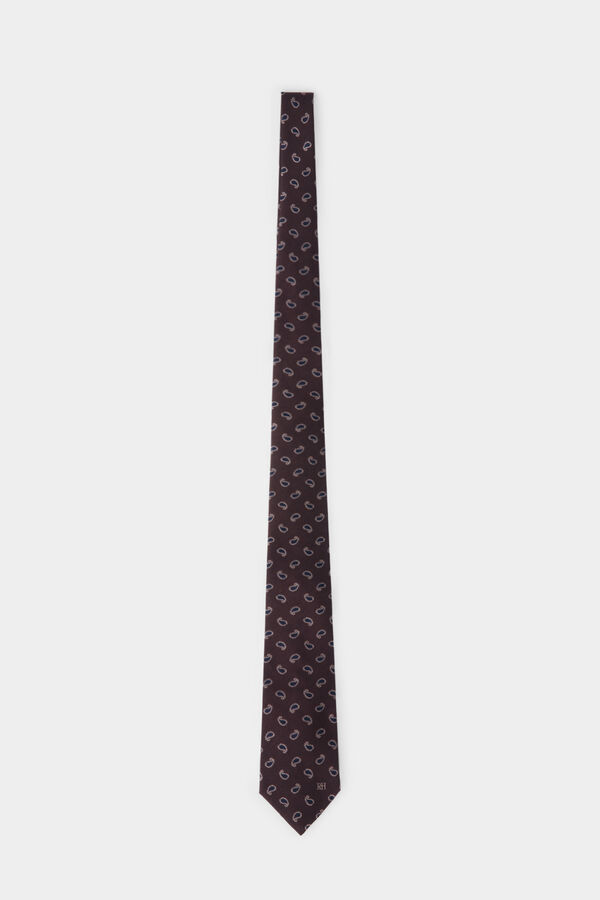 Pedro del Hierro Corbata seda extrafina Marr&oacute;n