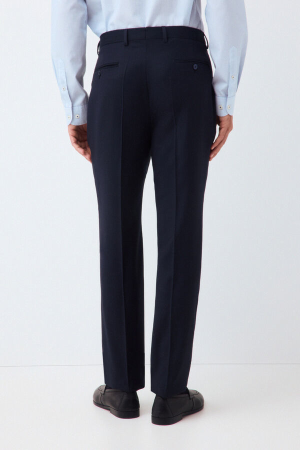 Pedro del Hierro Pantal&oacute;n traje coordinado slim ojo de perdiz Azul