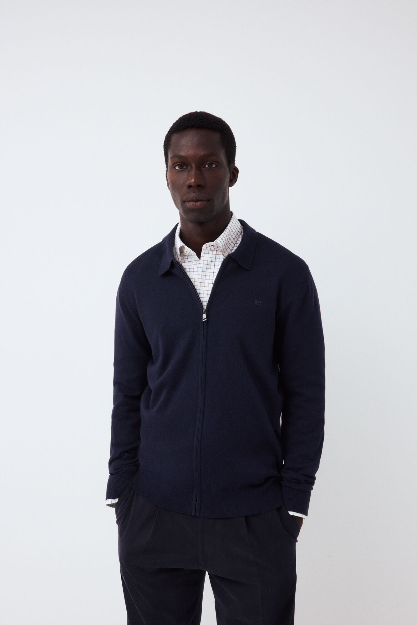 Pedro del Hierro C&aacute;rdigan premium algod&oacute;n seda cashmere cremallera