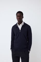 Pedro del Hierro C&aacute;rdigan algod&oacute;n seda cashmere Azul
