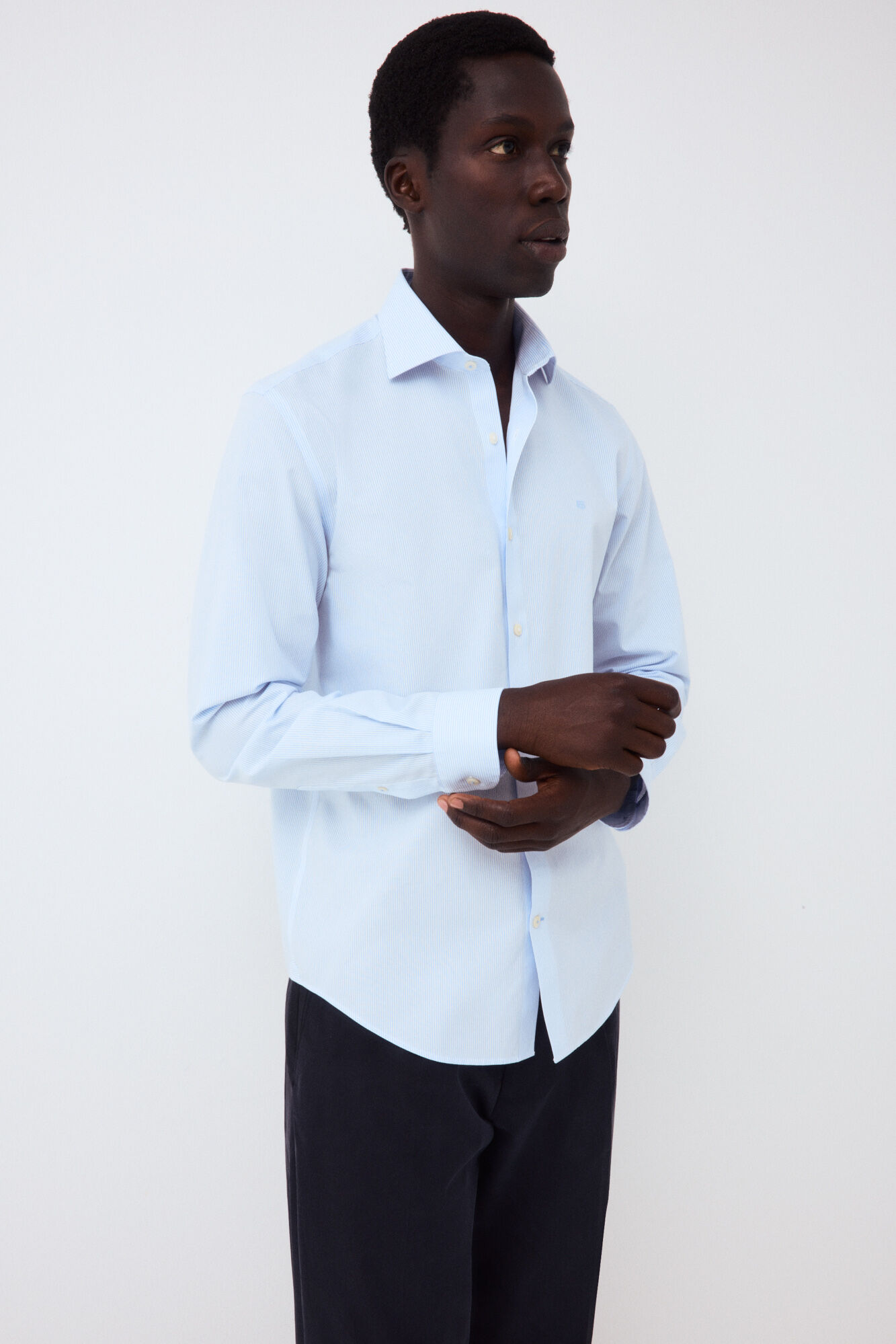 Pedro del Hierro Camisa vestir rayas f&aacute;cil plancha